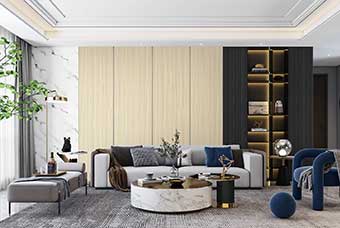 松原轻奢风格-客厅