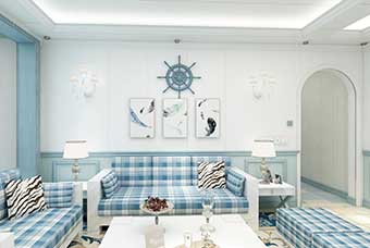 松原地中海风格-客厅